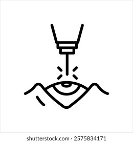 Vector line icon for refractive surgery