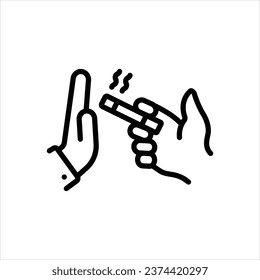 Vector line icon for refuse