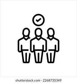 Vector line icon for related