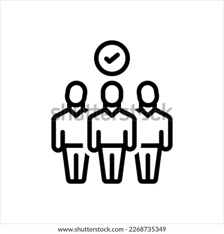 Vector line icon for related