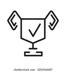 Vector Line Icon Related Award, Cup, Winner, Trophy 