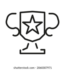 Vector Line Icon Related Award, Cup, Winner, Trophy 