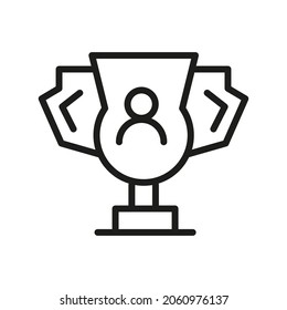 Vector Line Icon Related Award, Cup, Winner, Trophy 