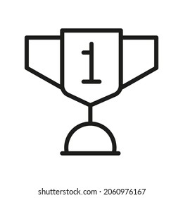 Vector Line Icon Related Award, Cup, Winner, Trophy 