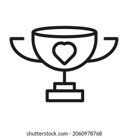 Vector Line Icon Related Award, Cup, Winner, Trophy 