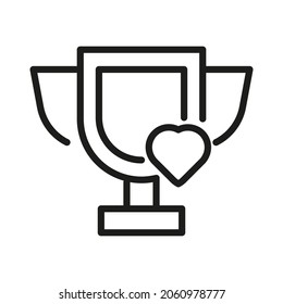 Vector Line Icon Related Award, Cup, Winner, Trophy 