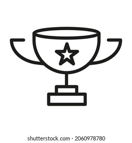 Vector Line Icon Related Award, Cup, Winner, Trophy 