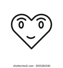 Vector Line Icon Related Heart, Love, Friendship