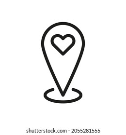 Vector Line Icon Related Heart, Love, Friendship