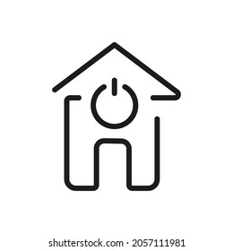 Vector Line Icon Related Home, Cottage, House, Building 