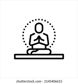 Icono de línea de vector para la relajación