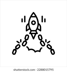 Vector line icon for releases