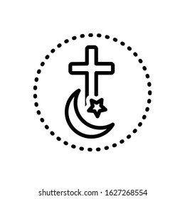 Vector line icon for religion