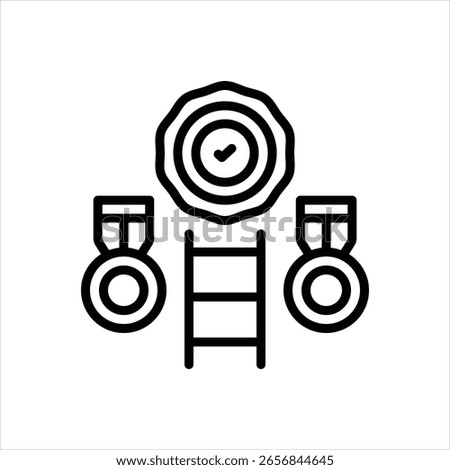 Vector line icon for remarkable achievement