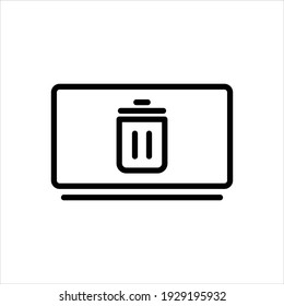 Vector line icon for remove