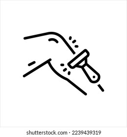 Vector line icon for removing