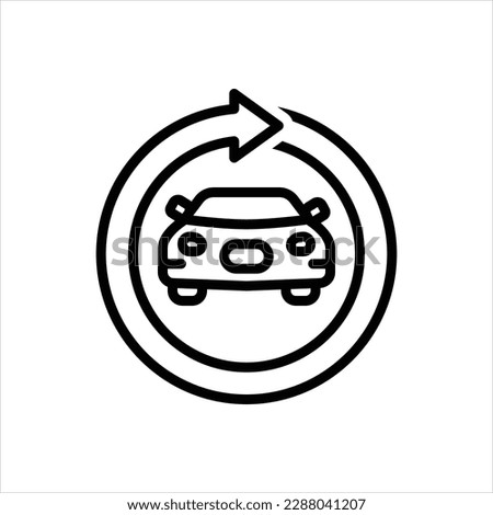 Vector line icon for renewal