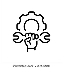 Vector line icon for reparation