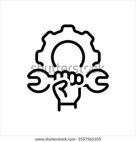 Vector line icon for reparation