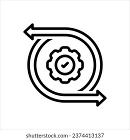 Vector line icon for replace