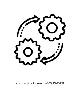 Vector line icon for replacement gear