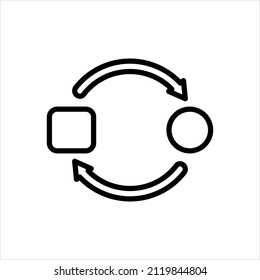 Icono de línea de vector para reemplazar