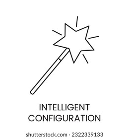 Vector Line Icon representing Intelligent Configuration.