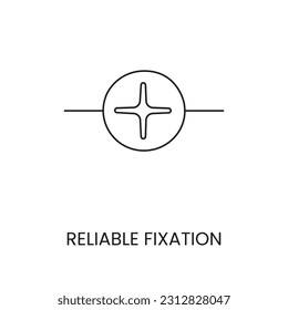 Vector line icon representing secure fixation