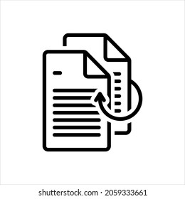 Vector line icon for reprint
