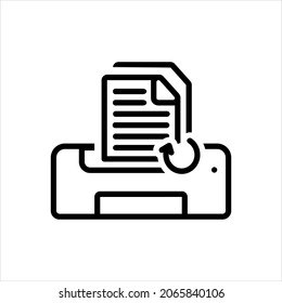 Vector line icon for reprint