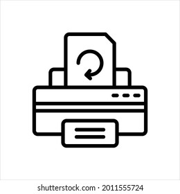 Icono de línea de vector para reimpresiones
