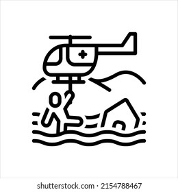 Vektorliniensymbol für Rettungsmittel