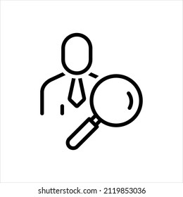 Vektorliniensymbol für Forscher