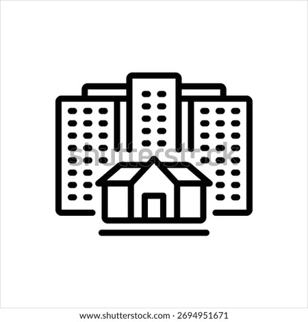 Vector line icon for residents