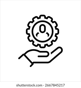 Icono de línea de Vector para opciones responsables