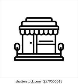 Vector line icon for retail