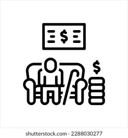 Vector line icon for retirement