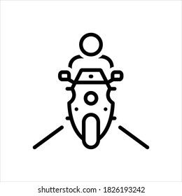 Vector line icon for ride
