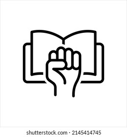 Vector line icon for rights