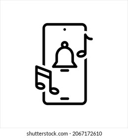 Vektorliniensymbol für Klingeltöne