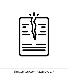 Vector line icon for rip