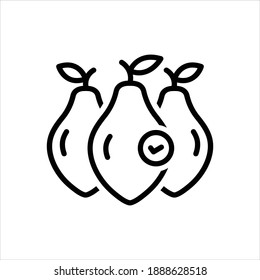 Icono de línea de vector para maduro