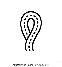 Icono de línea de vector para carretera