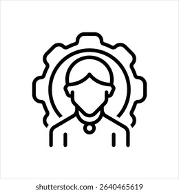 Vector line icon for role