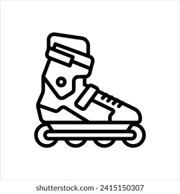 Vector line icon for rollerblading