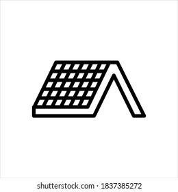 Vector line icon for roof