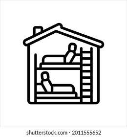 Vector line icon for roommates