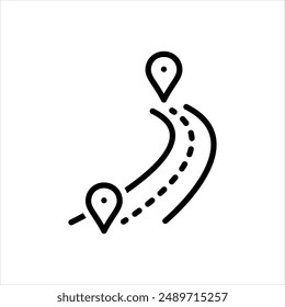 Icono de línea de Vector para la ruta