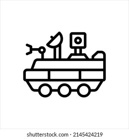 Icono de línea del vector para el rover