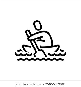 Vector line icon for row
